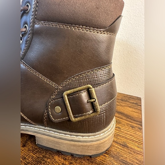 J. Ferrar Mens Millbank Flat Heel Lace Up Boots NWT Various Sizes Brown - Picture 2 of 10